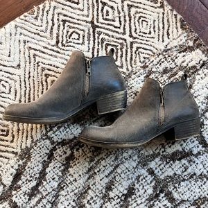 Brown ankle booties